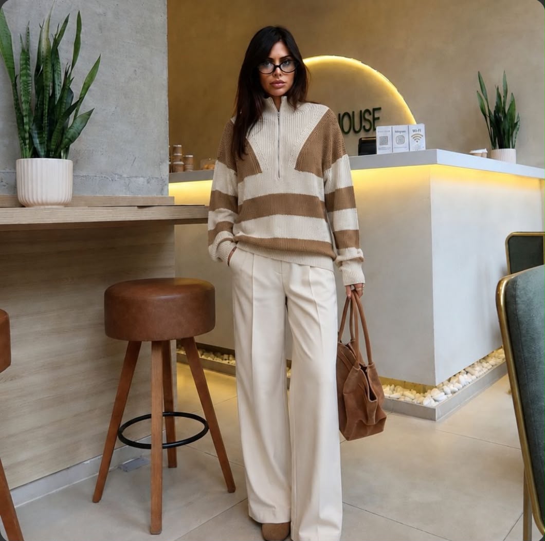 Blusa Listras Zíper