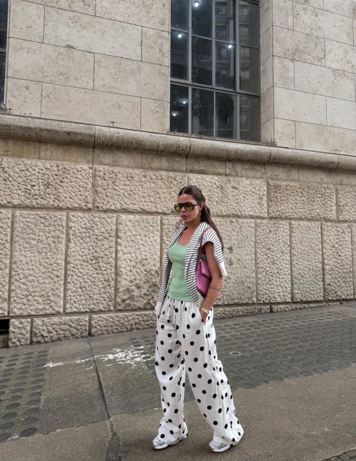 Calça Poá Branca